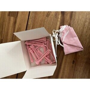 American Girl Vintage Pink & White Hair Rollers and Polka Dot Cape Set